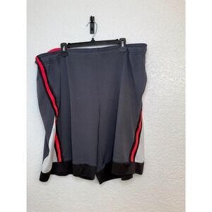 AND1 Men's 2XL Gray Basketball Shorts Activewear‎ Athletic Red Trim